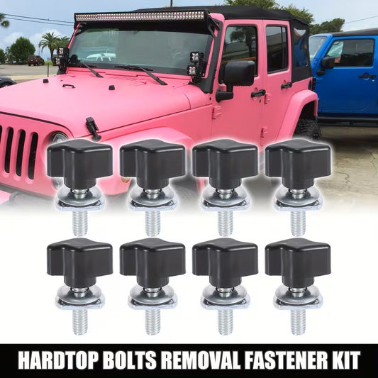 Hardtop Bolts Screws Quick Removal Fastener Thumb Screw Nut Kit for Wrangler YJ TJ JK JL Unlimited Sahara Rubicon